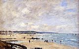 Beach at Trouville by Eugene Boudin